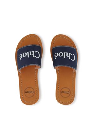 Blue leather flip-flops CHLOE' KIDS | C20507859